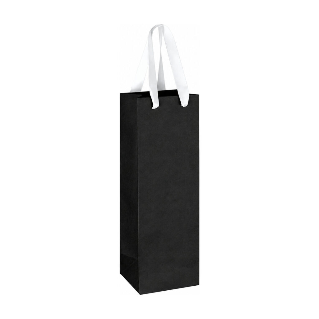 Wine Ribbon Handle Paper Bag