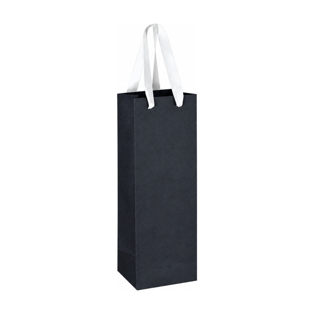 Wine Ribbon Handle Paper Bag