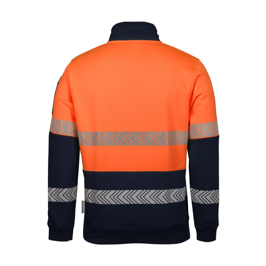 Hi Vis 1/2 Zip Segmented Tape Fleecy