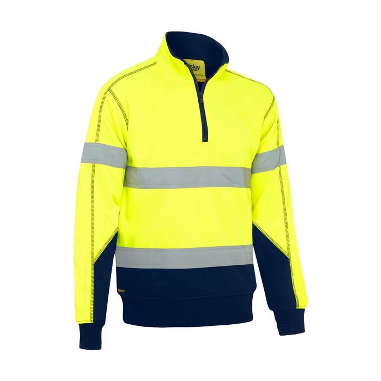 Taped Hi Vis 1/4 Zip Fleece Pullover with Sherpa Lining