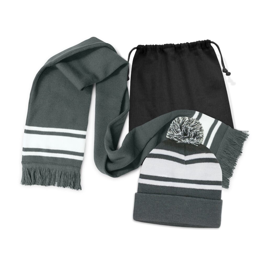 Commodore Scarf and Beanie with Pom Pom Set
