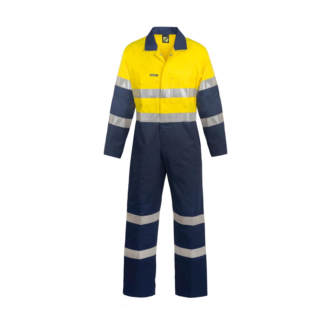 HI VIS COTTON DRILL REFLECTIVE INDUSTRIAL LAUNDRY COVERALLS