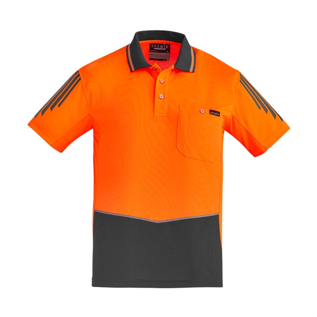 Mens Hi Vis Flux Short Sleeve Polo