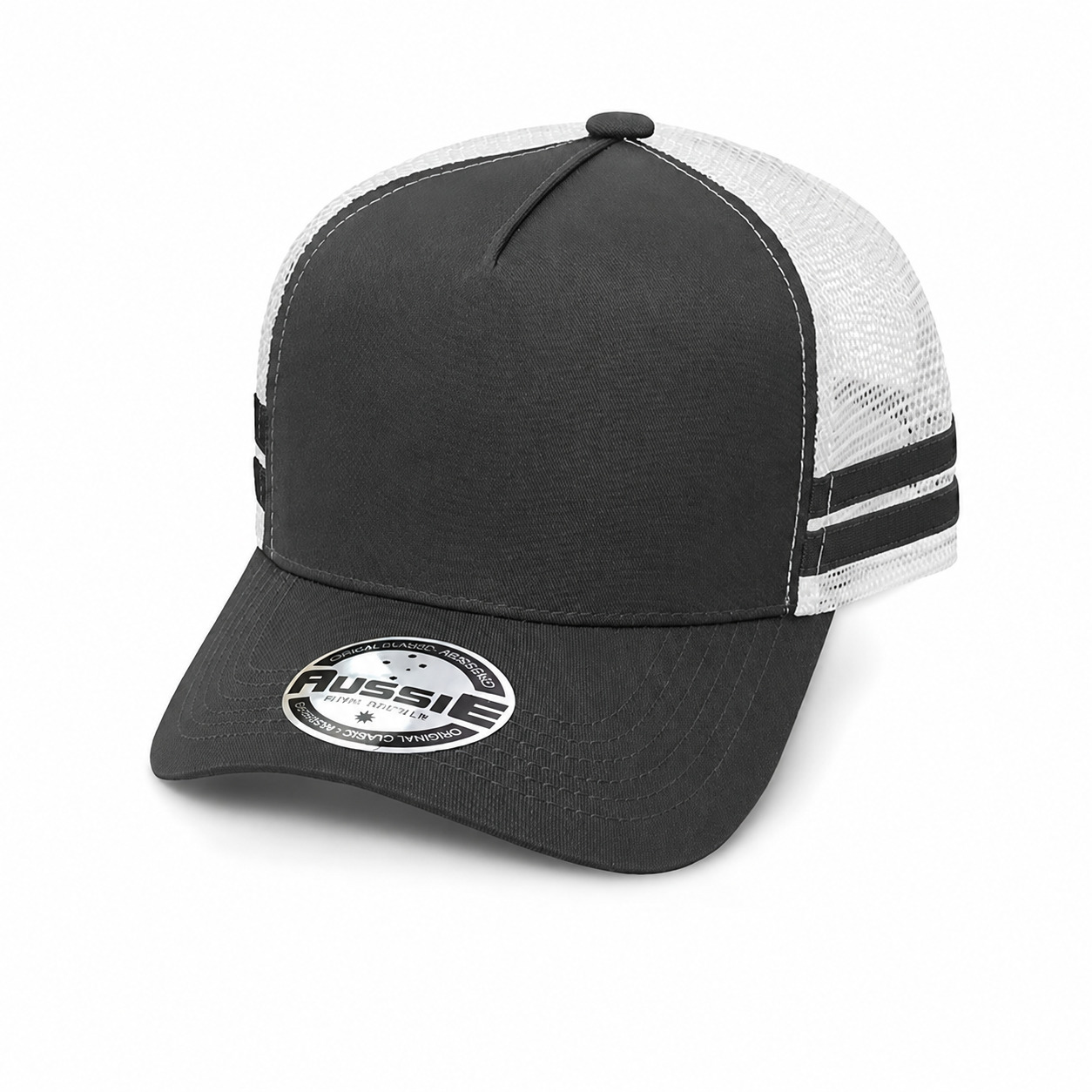 A-Frame Striped Trucker Cap